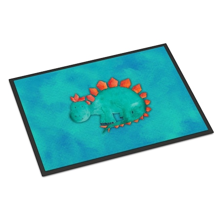 Carolines Treasures 18 x 27 in. Stegosaurus Watercolor Indoor or Outdoor Mat BB7399MAT